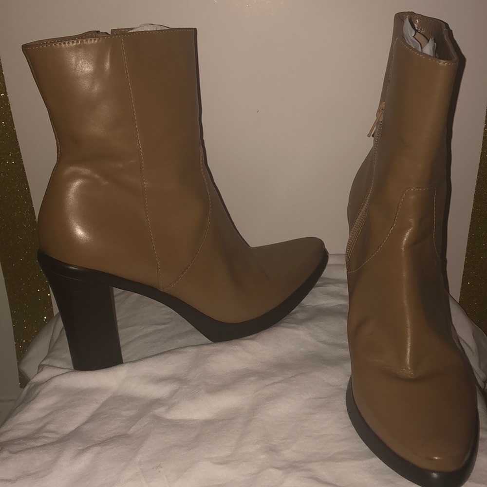 Tan booties